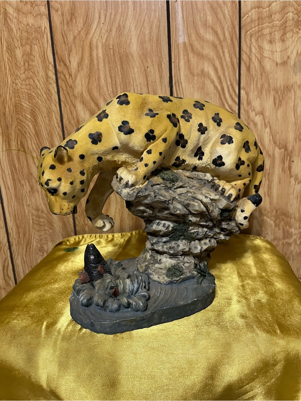 Yellow Leopard Figurine Home Accent